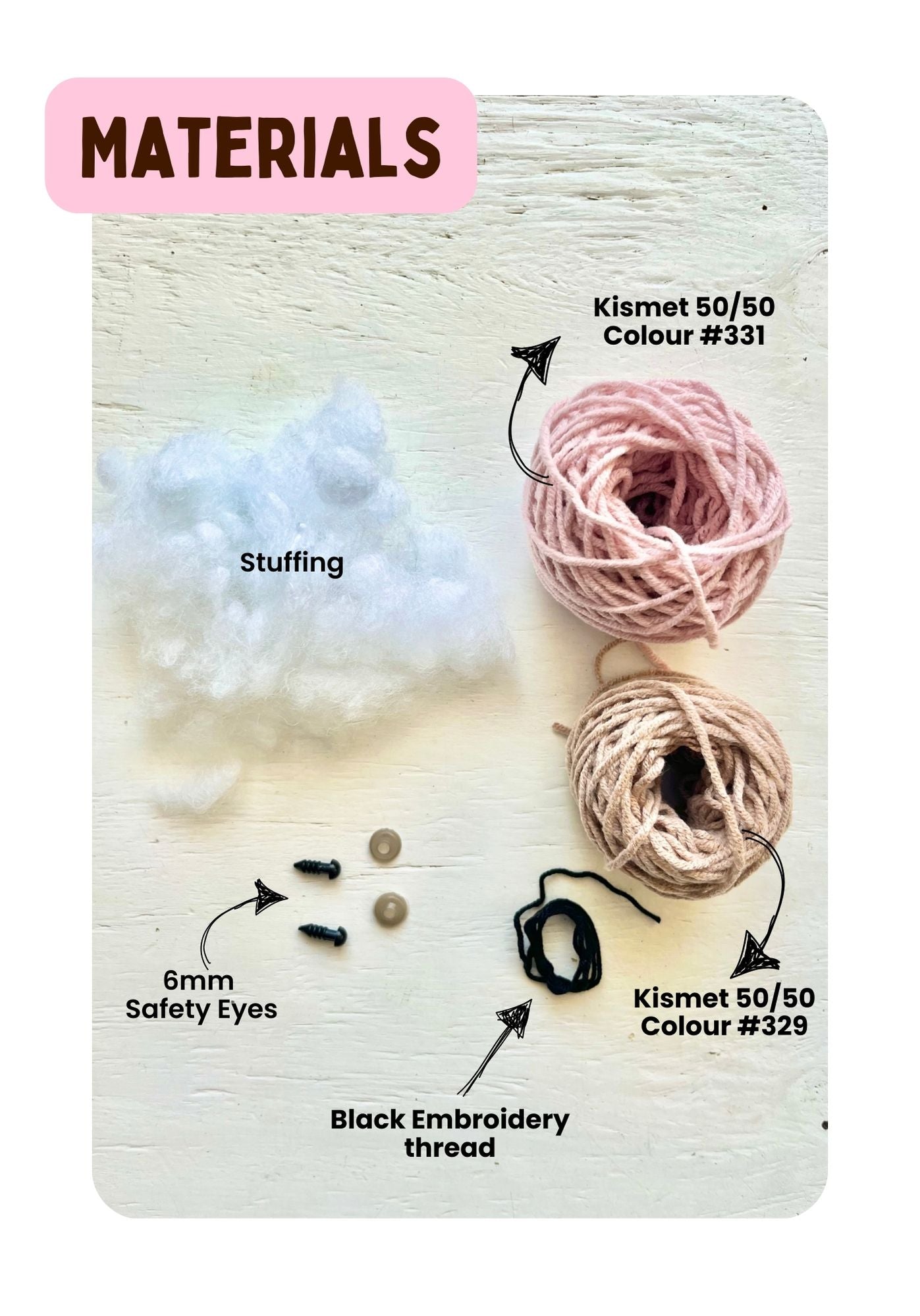 Crochet Kit: Mini Marshmallow Kit 3Stitches