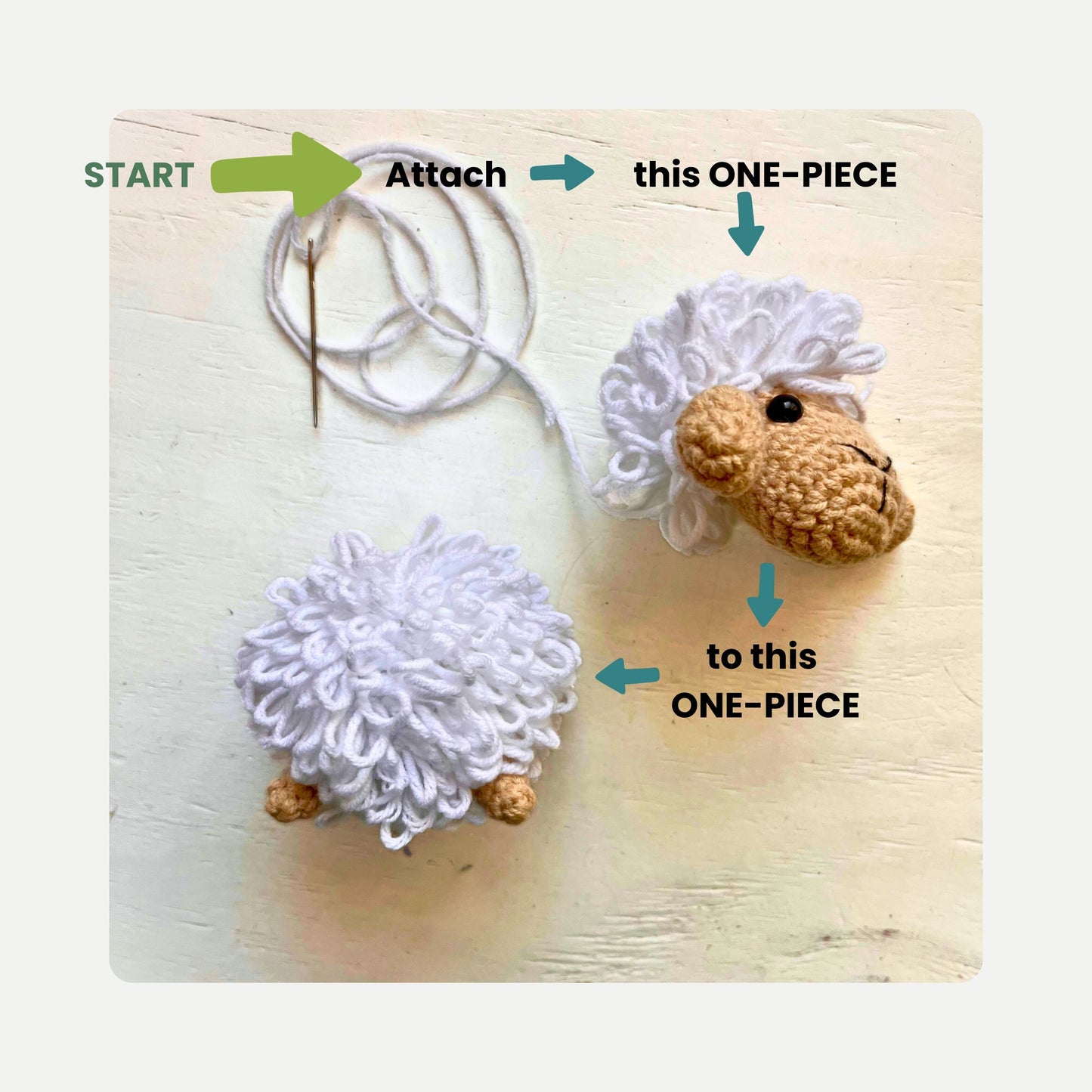 Fluff Ewe & Fluff Ewe2 Crochet Pattern Pattern 3Stitches