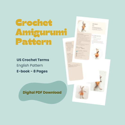 Mini Bunny in Dungerees Crochet Pattern Pattern 3Stitches
