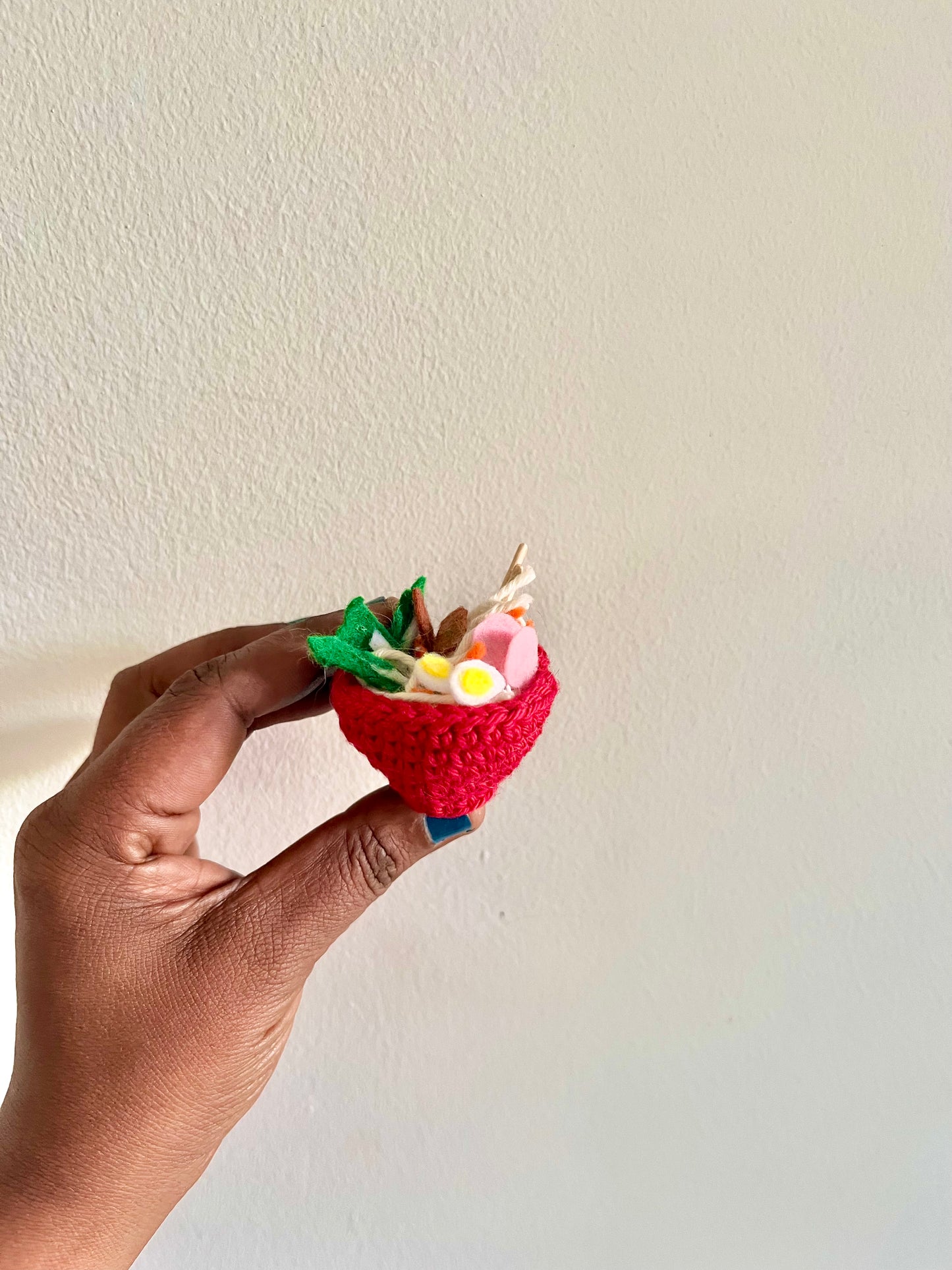 Ramen Bowl Crochet Pattern. Dollhouse size