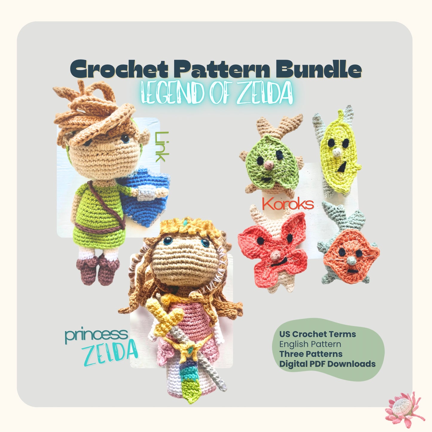Legend of Zelda. 3 Crochet Pattern Bundle Pattern 3Stitches