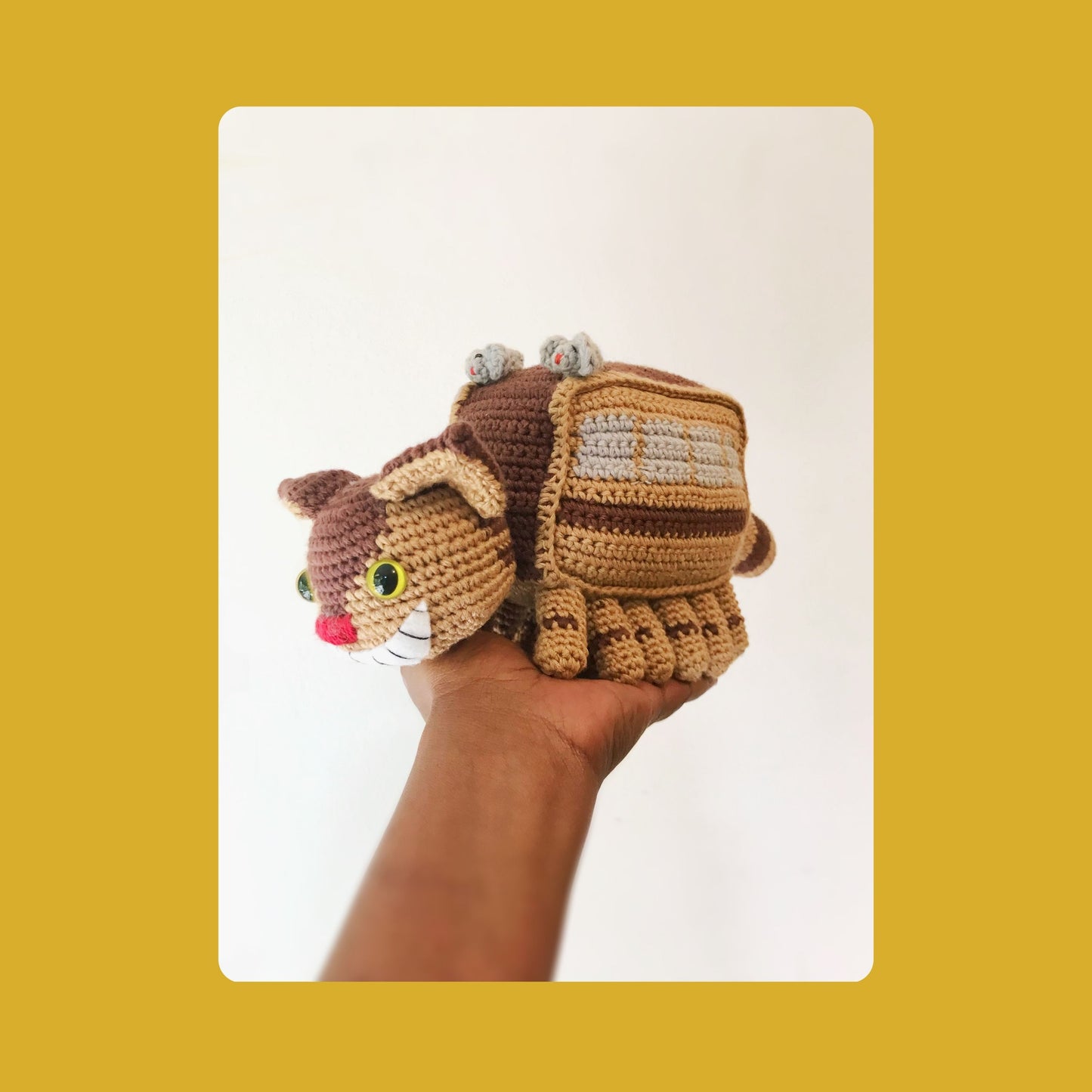 The Catbus from Studio Ghibli Crochet Pattern Pattern 3Stitches