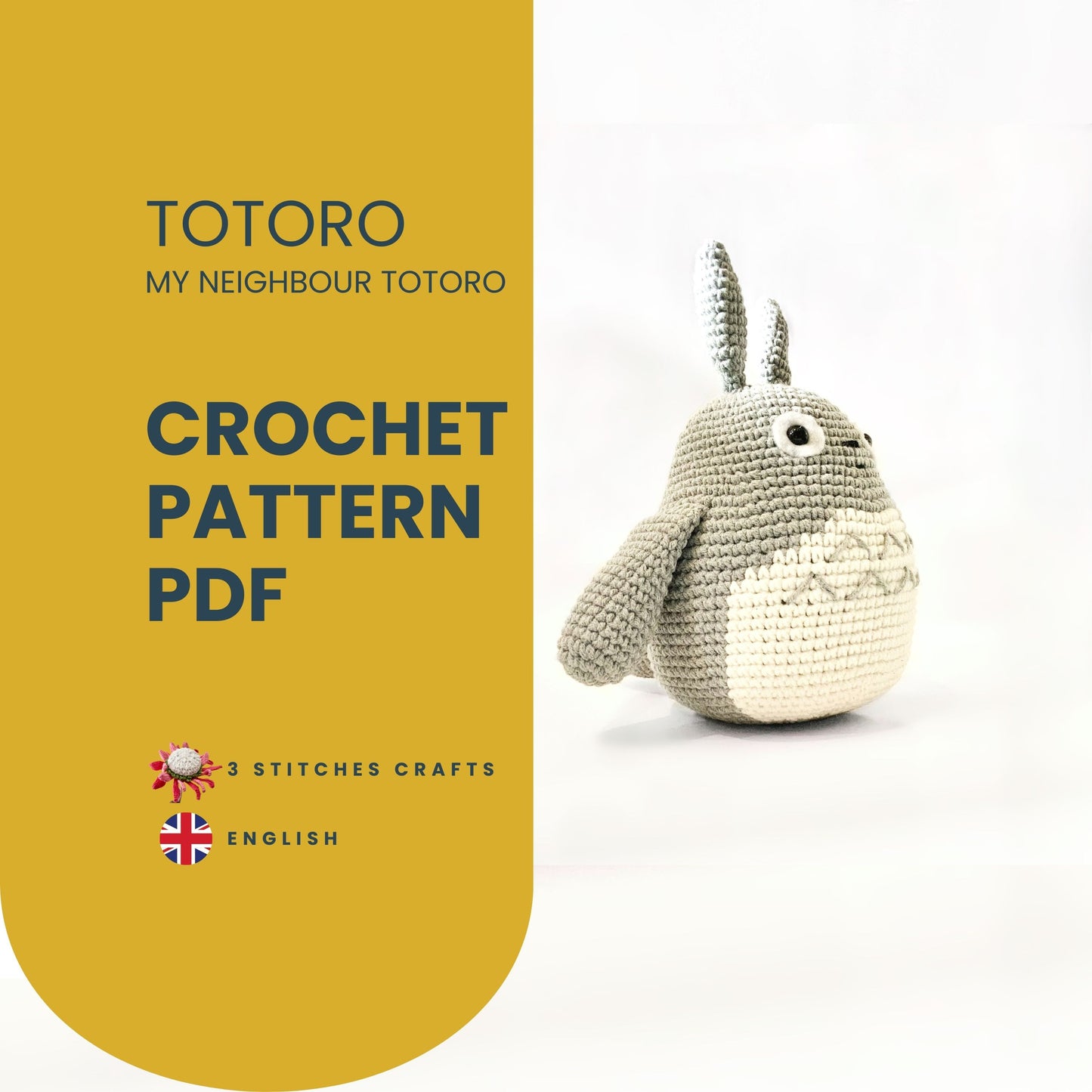 My Neighbor Totoro. 2 Crochet Pattern Bundle Pattern 3Stitches