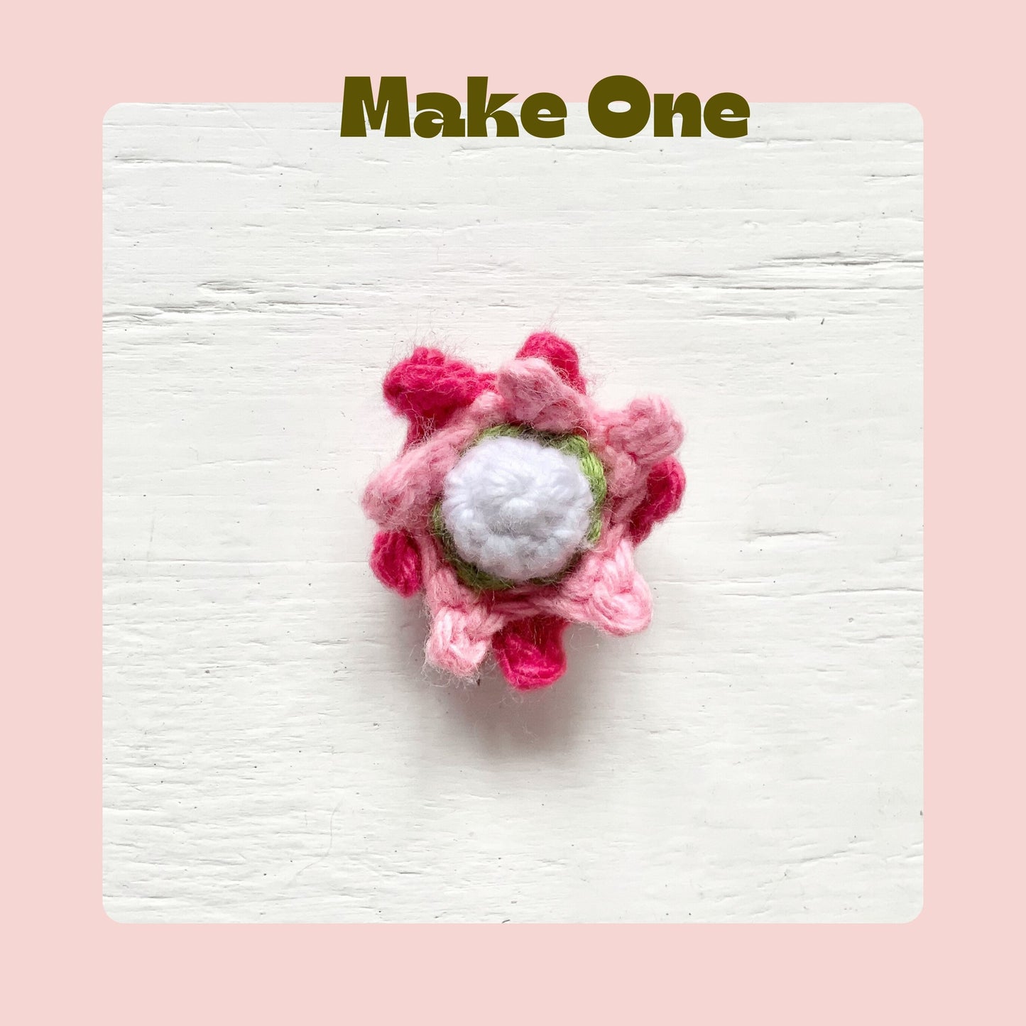 No Sew Mini King Protea Crochet Pattern Pattern 3Stitches
