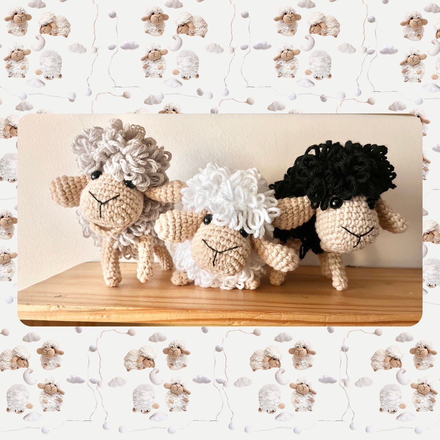 Fluff Ewe & Fluff Ewe2 Crochet Pattern Pattern 3Stitches
