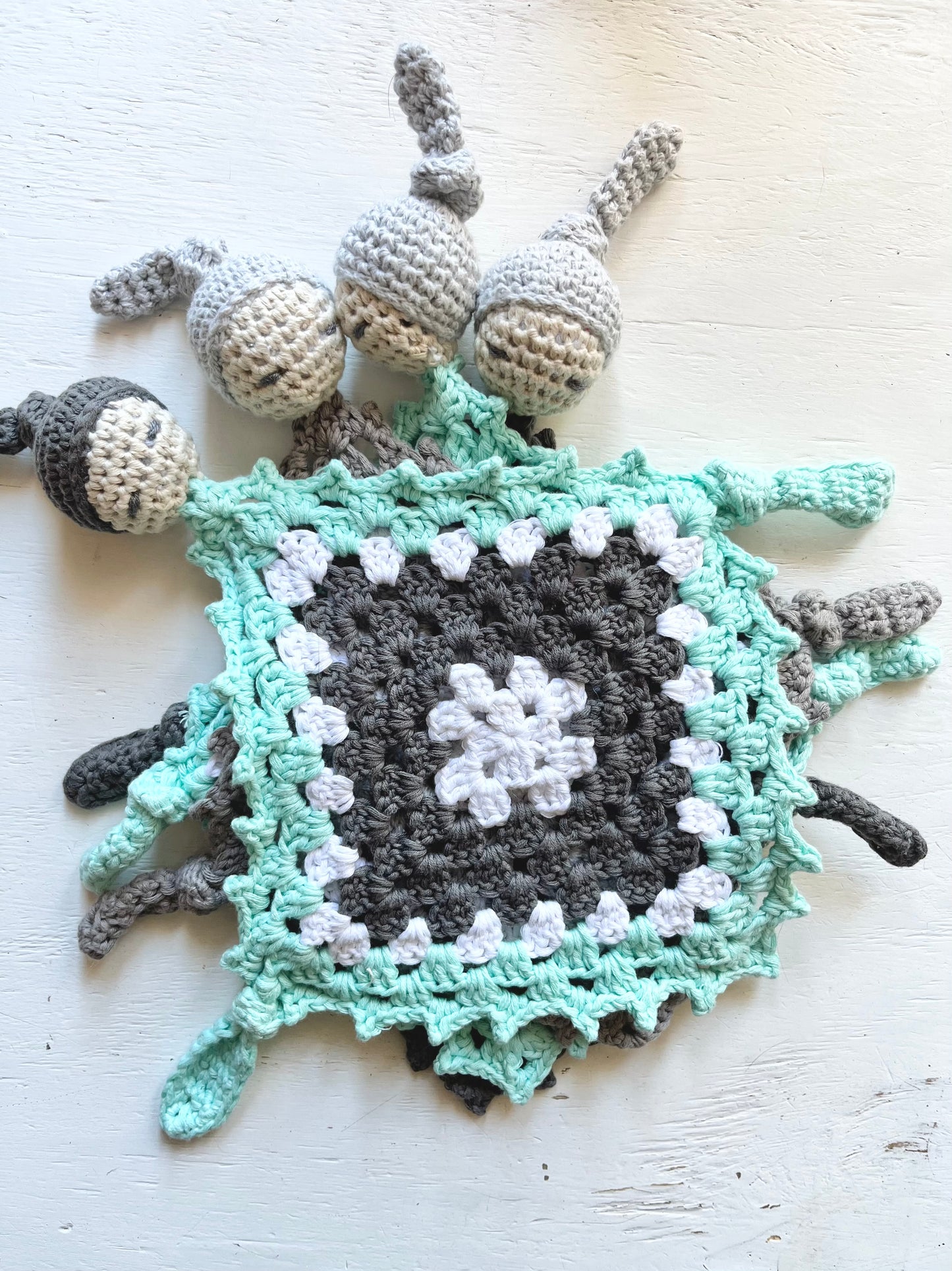 Baby-Granny Dudu Blanket Dolls 3Stitches charcoal / blue