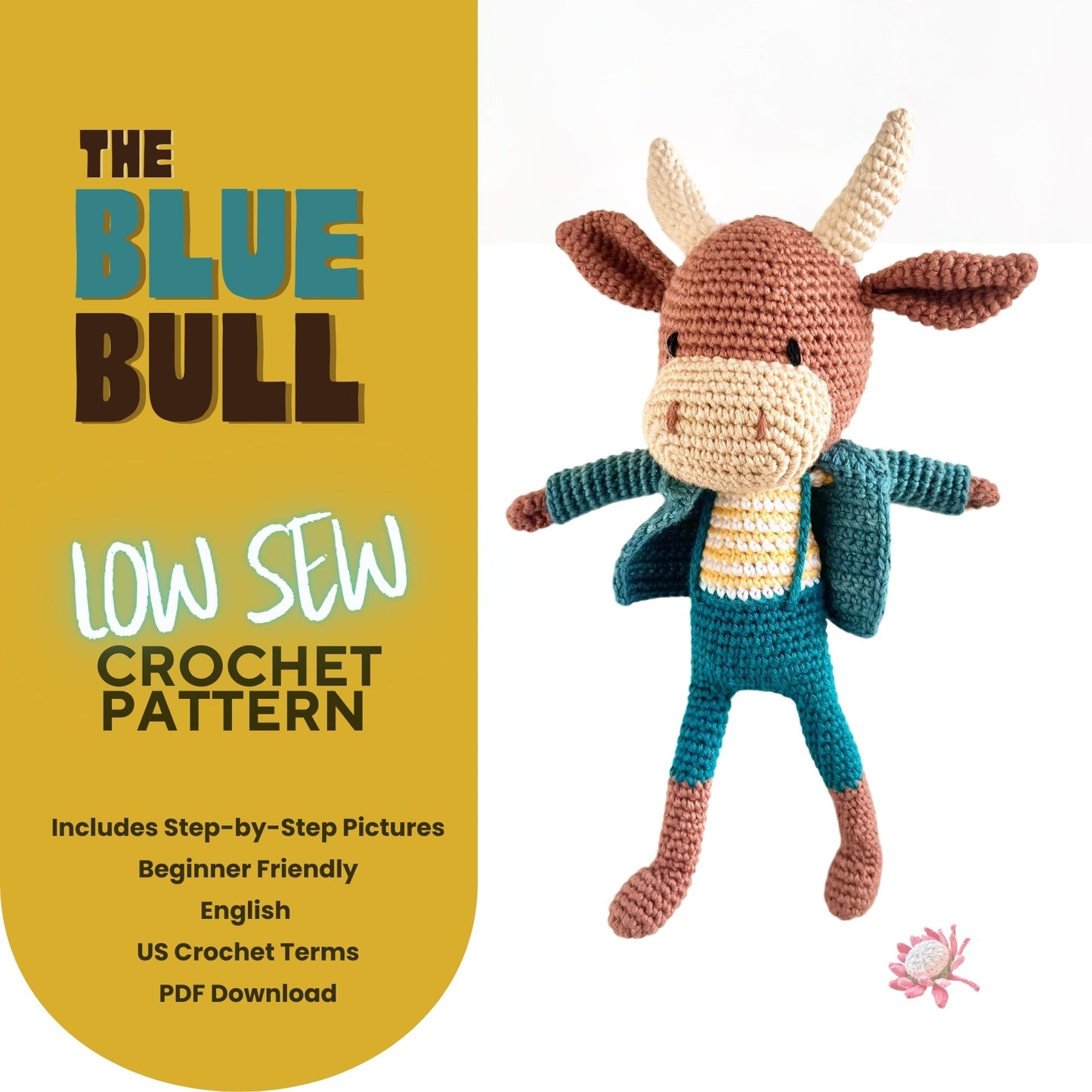 The Blue Bull Crochet Pattern Pattern 3Stitches