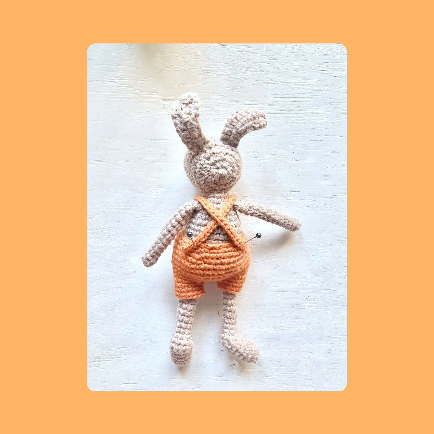 Mini Bunny in Dungerees Crochet Pattern Pattern 3Stitches