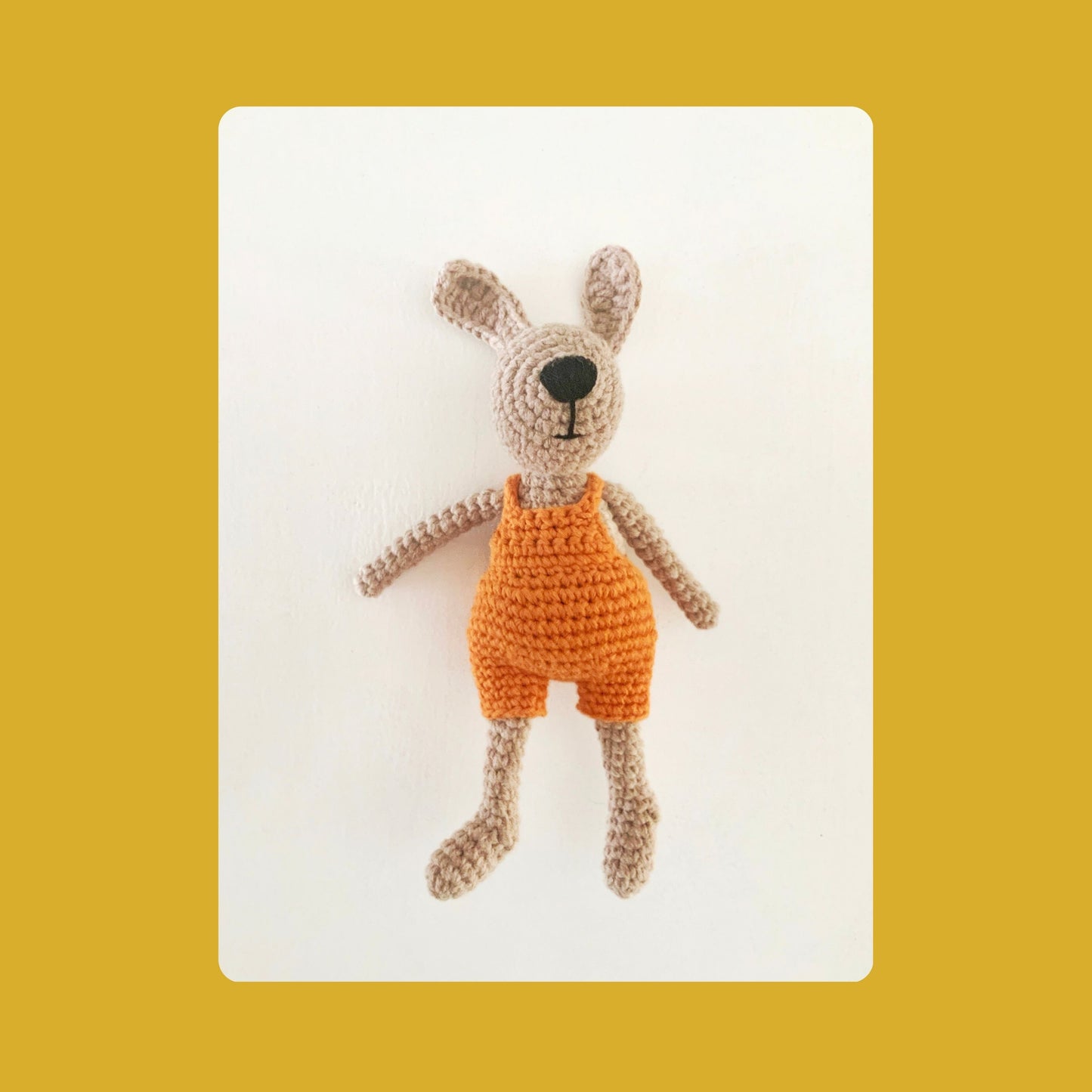 Mini Bunny in Dungerees Crochet Pattern Pattern 3Stitches