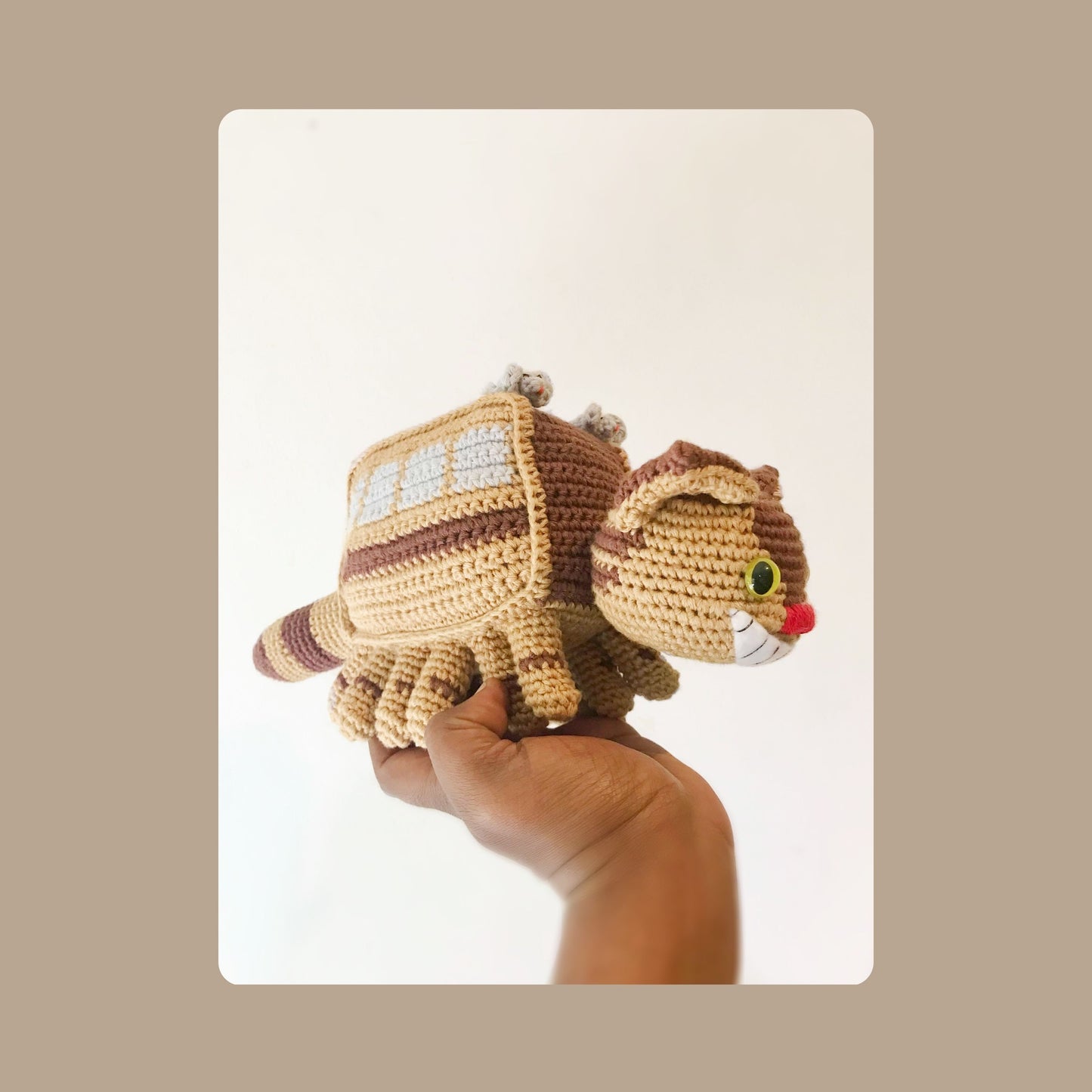 The Catbus from Studio Ghibli Crochet Pattern Pattern 3Stitches