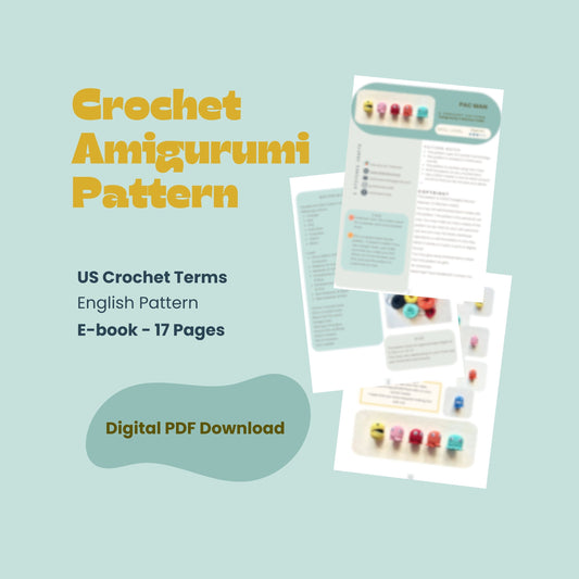 No Sew Pacman & Ghosts Crochet Pattern Pattern 3Stitches