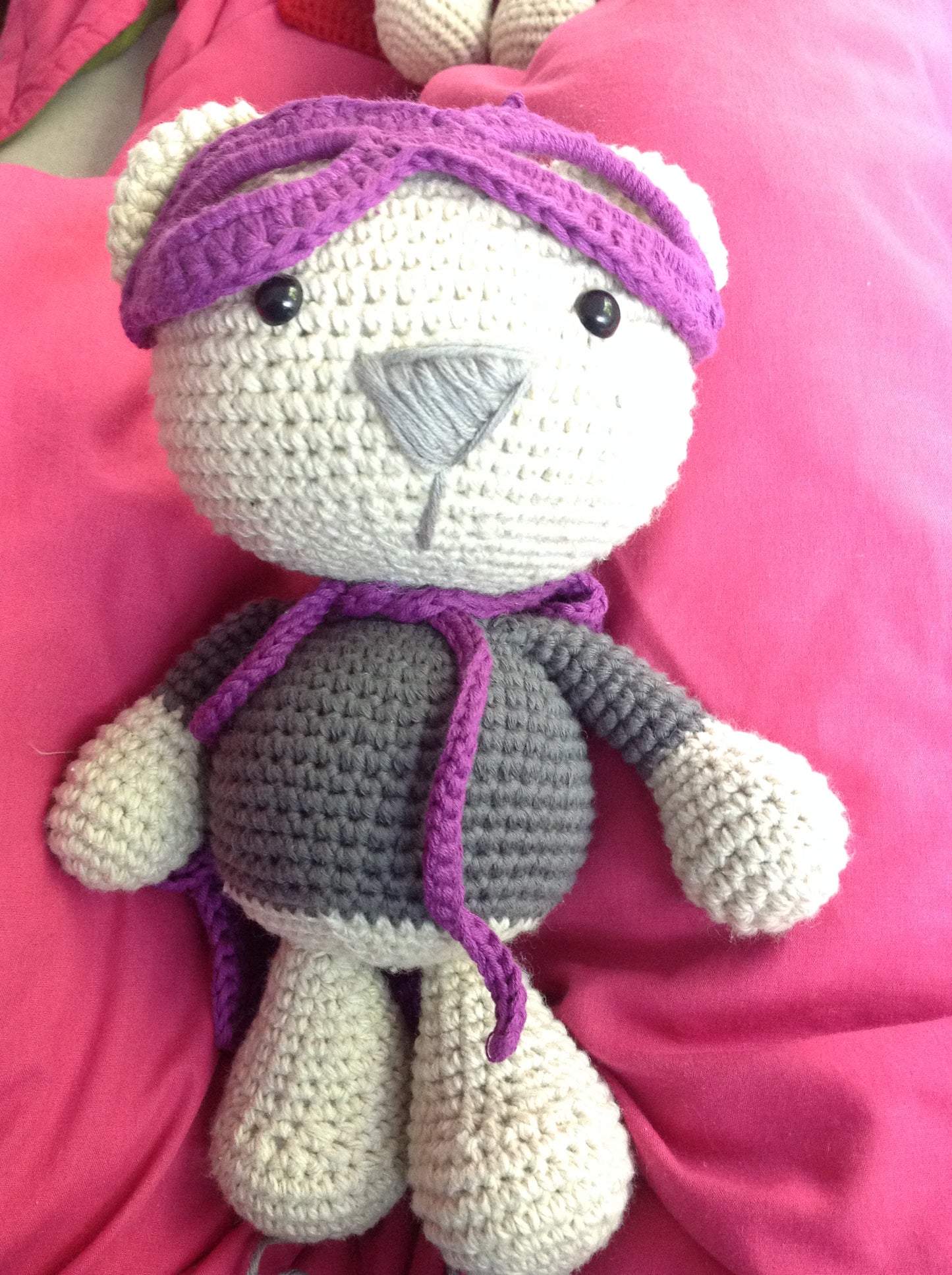 Bobblehead Superhero Teddy Crochet Pattern