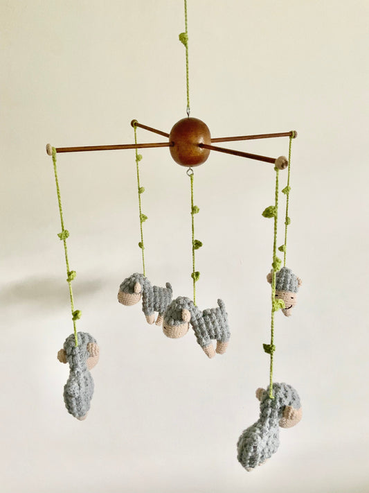 Grey Sheep Mobile Toy 3Stitches