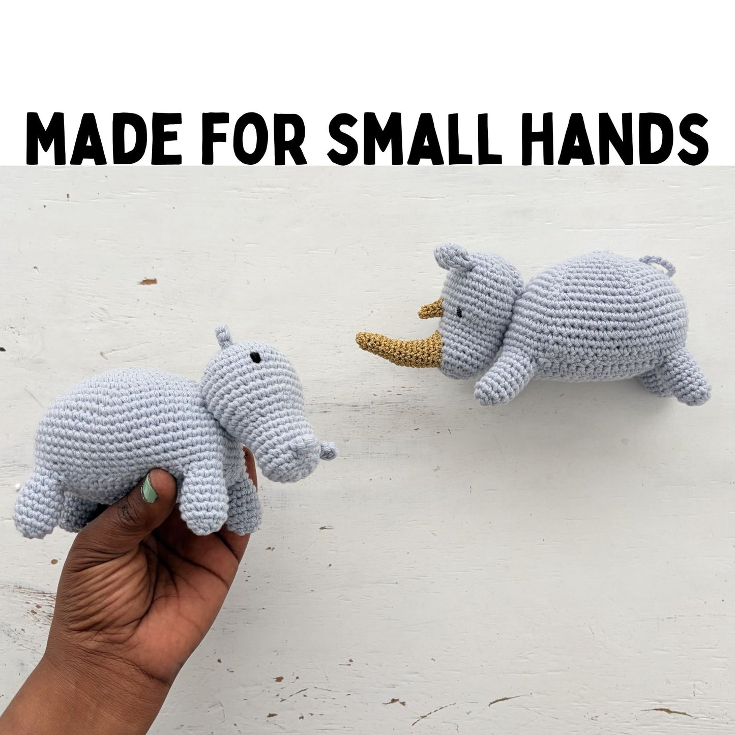 Hippo & Rhino 2-in-1 Crochet Pattern