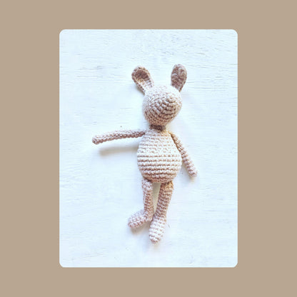 Mini Bunny in Dungerees Crochet Pattern Pattern 3Stitches   