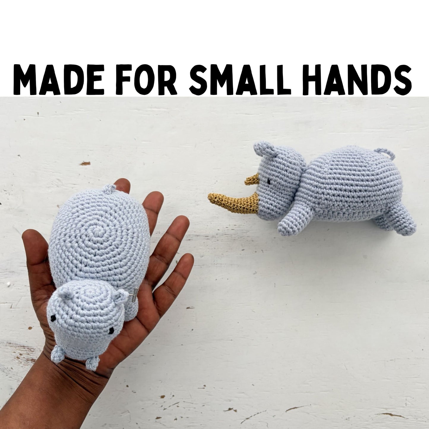 Hippo & Rhino 2-in-1 Crochet Pattern