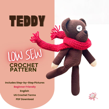 Mr Bean’s Teddy Crochet Pattern Pattern 3Stitches   