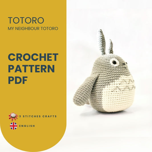 Low Sew Totoro Crochet Pattern Pattern 3Stitches   