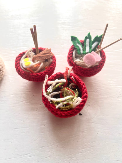 Ramen Bowl Crochet Pattern. Dollhouse size