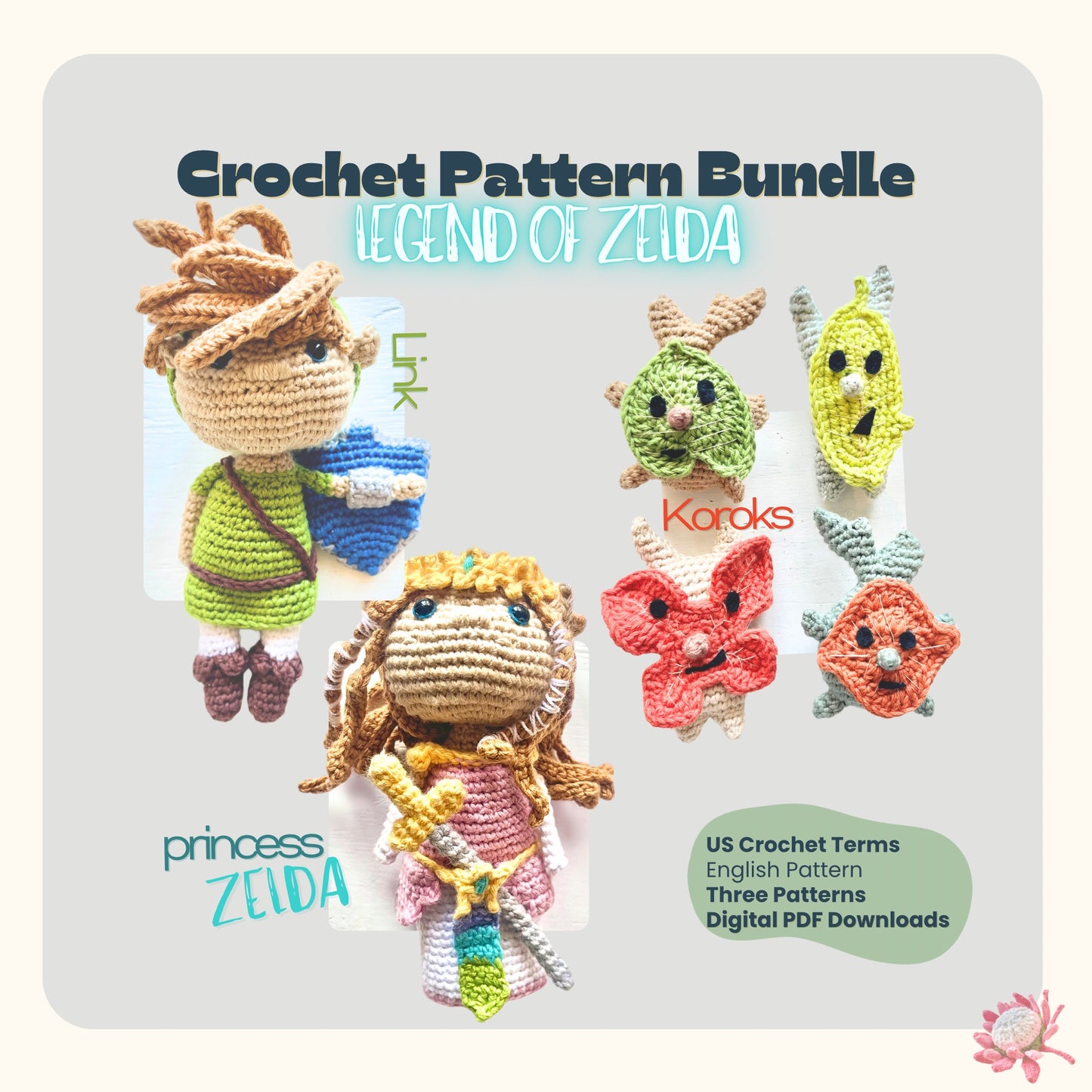 Legend of Zelda. 3 Crochet Pattern Bundle Pattern 3Stitches   