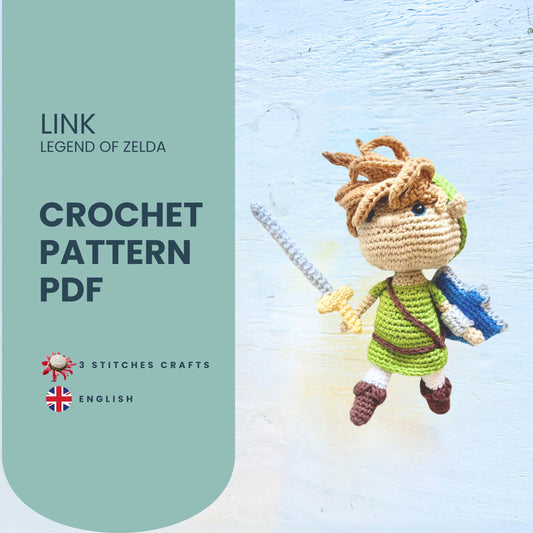 Link Legend of Zelda Crochet Pattern Pattern 3Stitches   