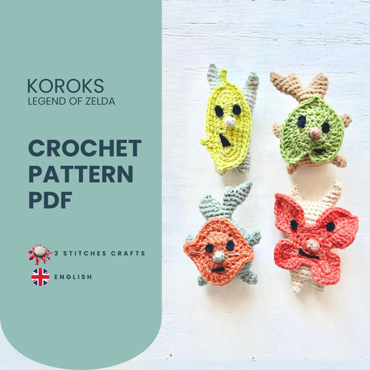 Korok from Legend of Zelda Crochet Pattern Pattern 3Stitches   