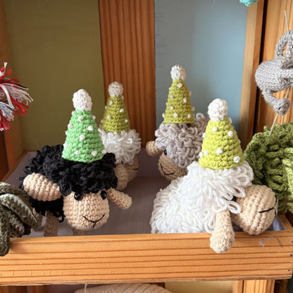 Fluffy Sheep Crochet Pattern. Includes 2 Leg sizes