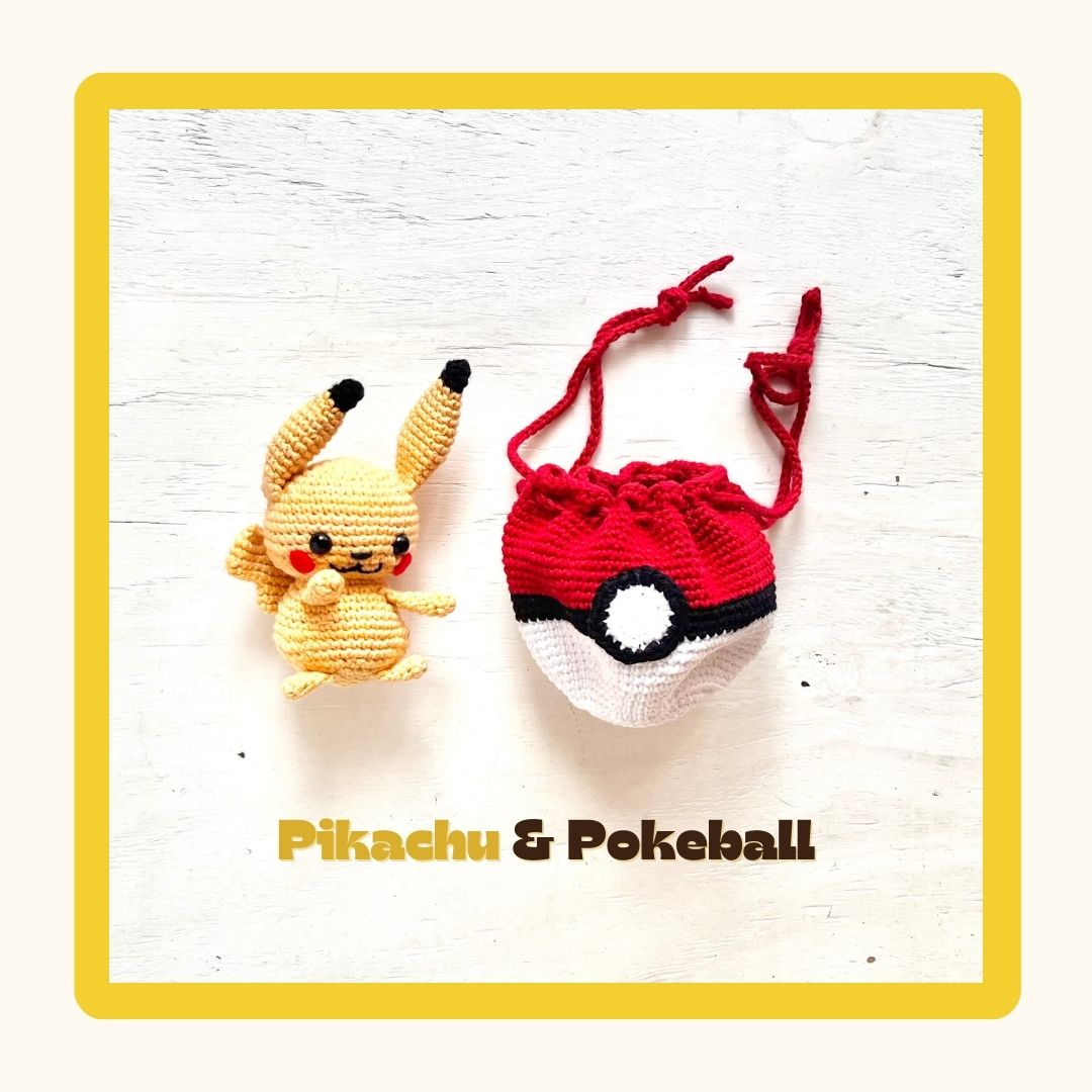 Pikachu and Pokeball Dolls 3Stitches   