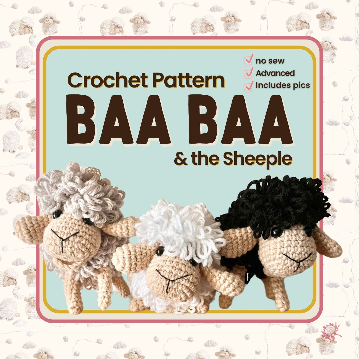 Fluffy Sheep 2-in-1 Crochet Pattern