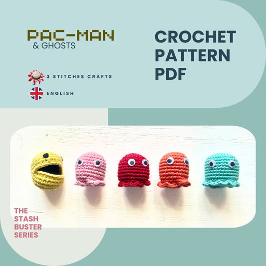Pacman & Ghosts Crochet Pattern Pattern 3Stitches   