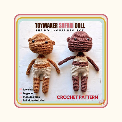 Toymaker Doll – 15cm Crochet Base Pattern (Safari World Series)
