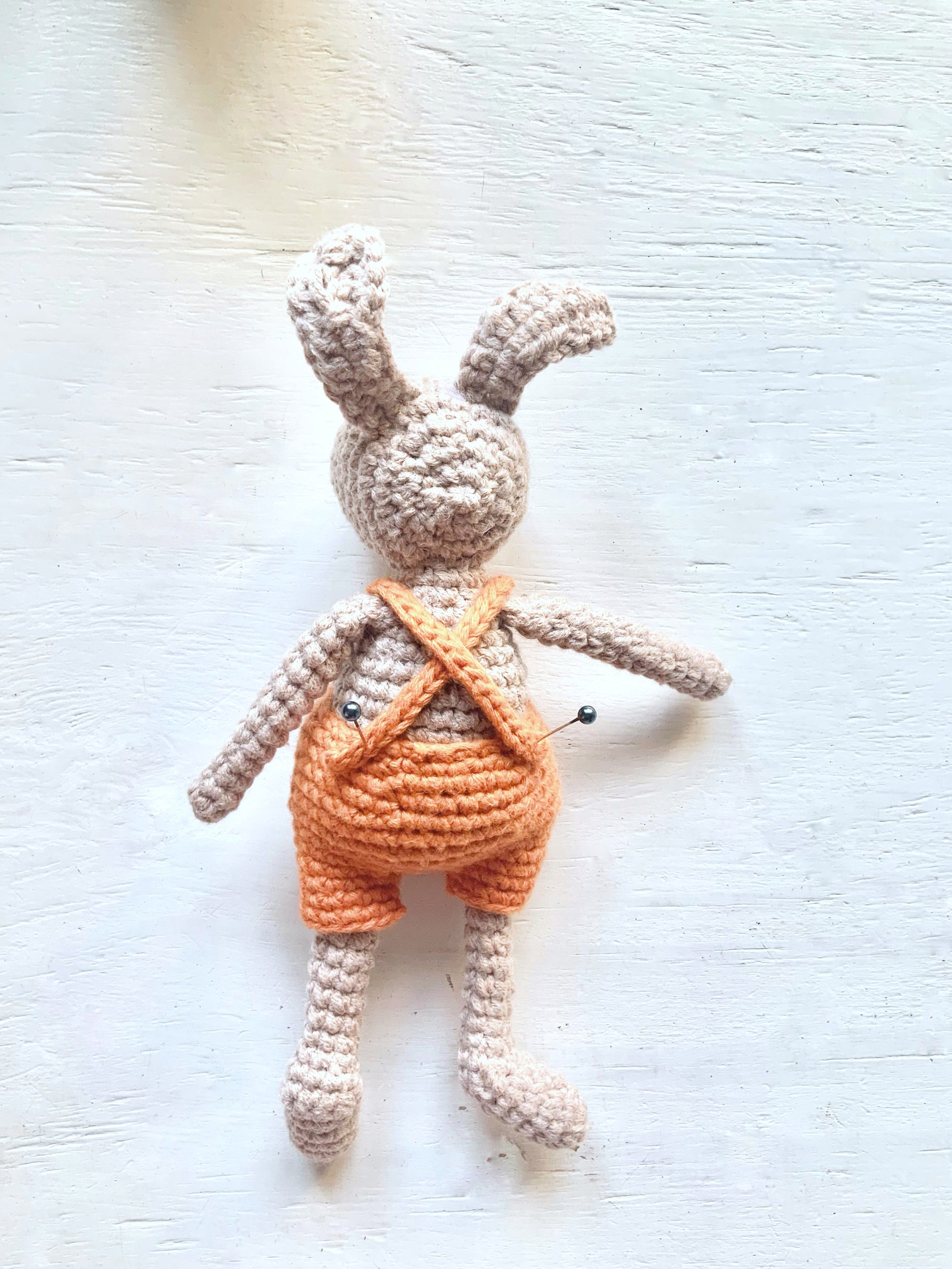 Mini Bunny in Dungerees Crochet Pattern Pattern 3Stitches   