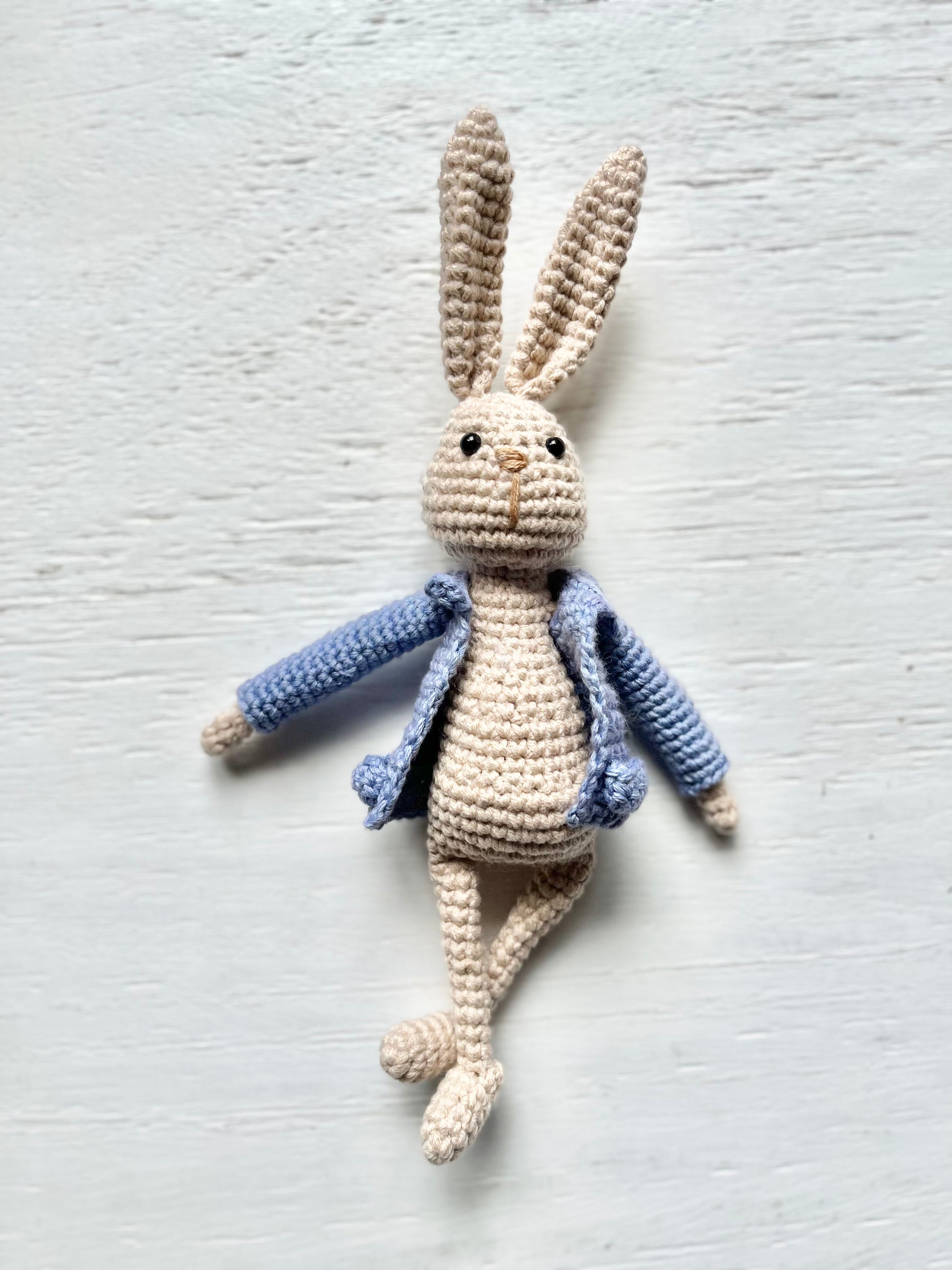 No Sew Peter Rabbit Reading Buddy Crochet Pattern Pattern 3Stitches   