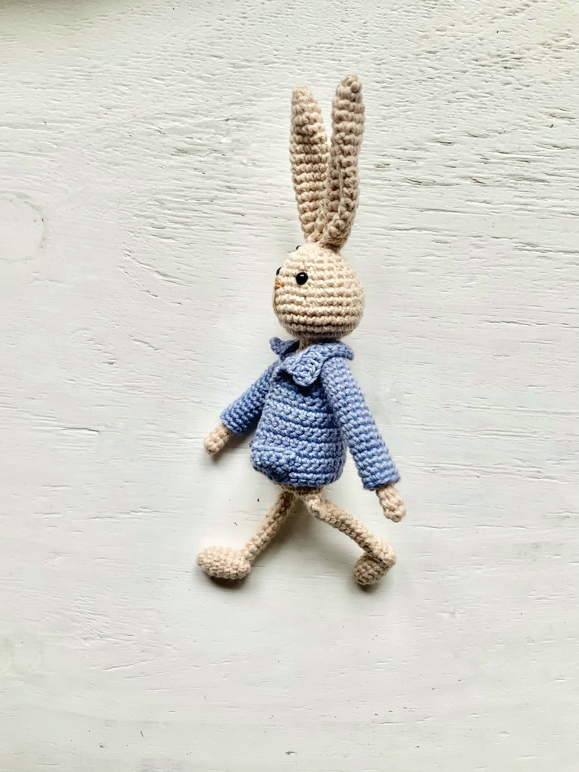 No Sew Peter Rabbit Reading Buddy Crochet Pattern Pattern 3Stitches   