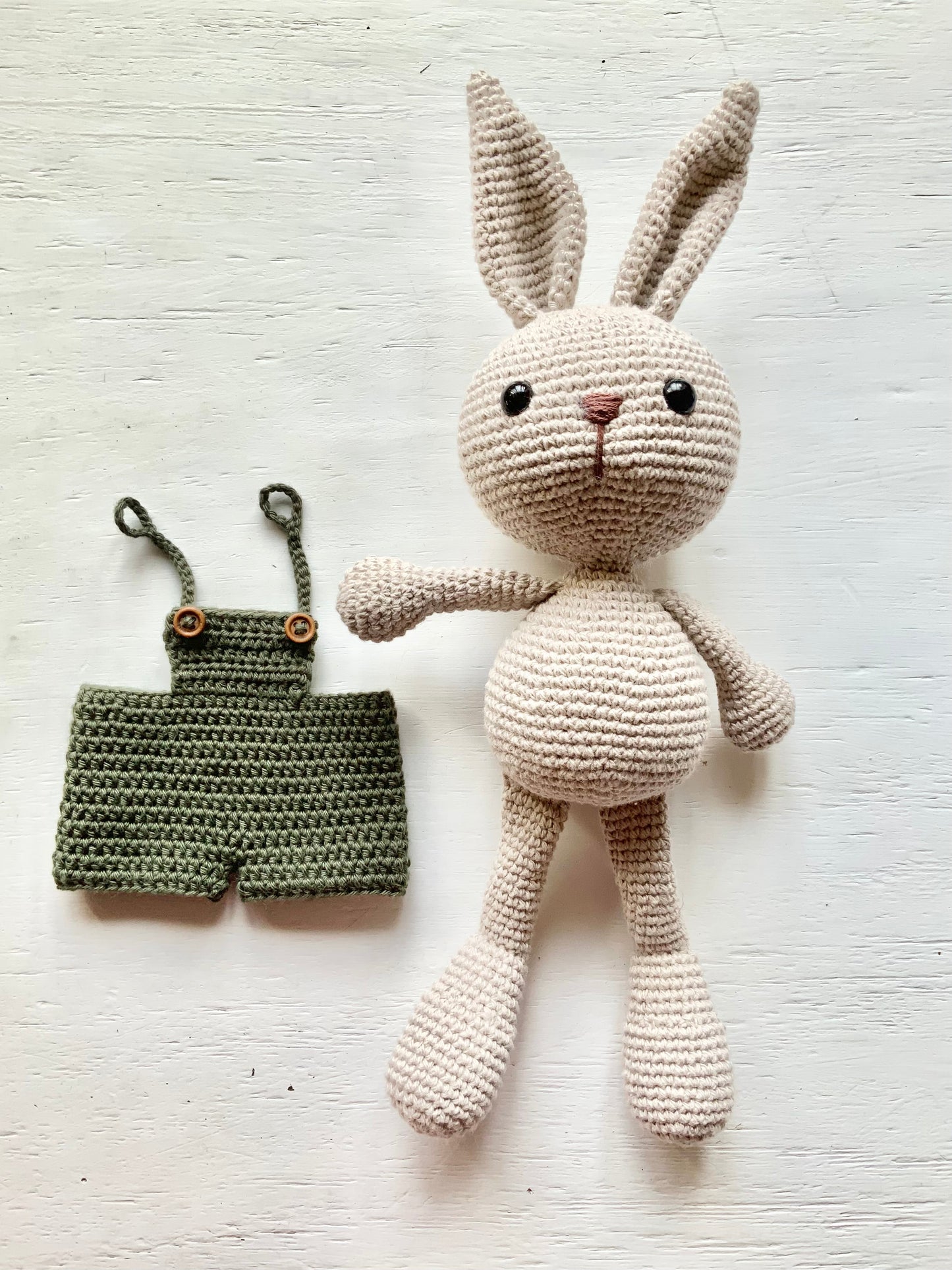 Bobblehead Bunny with Dungarees Toy 3Stitches   