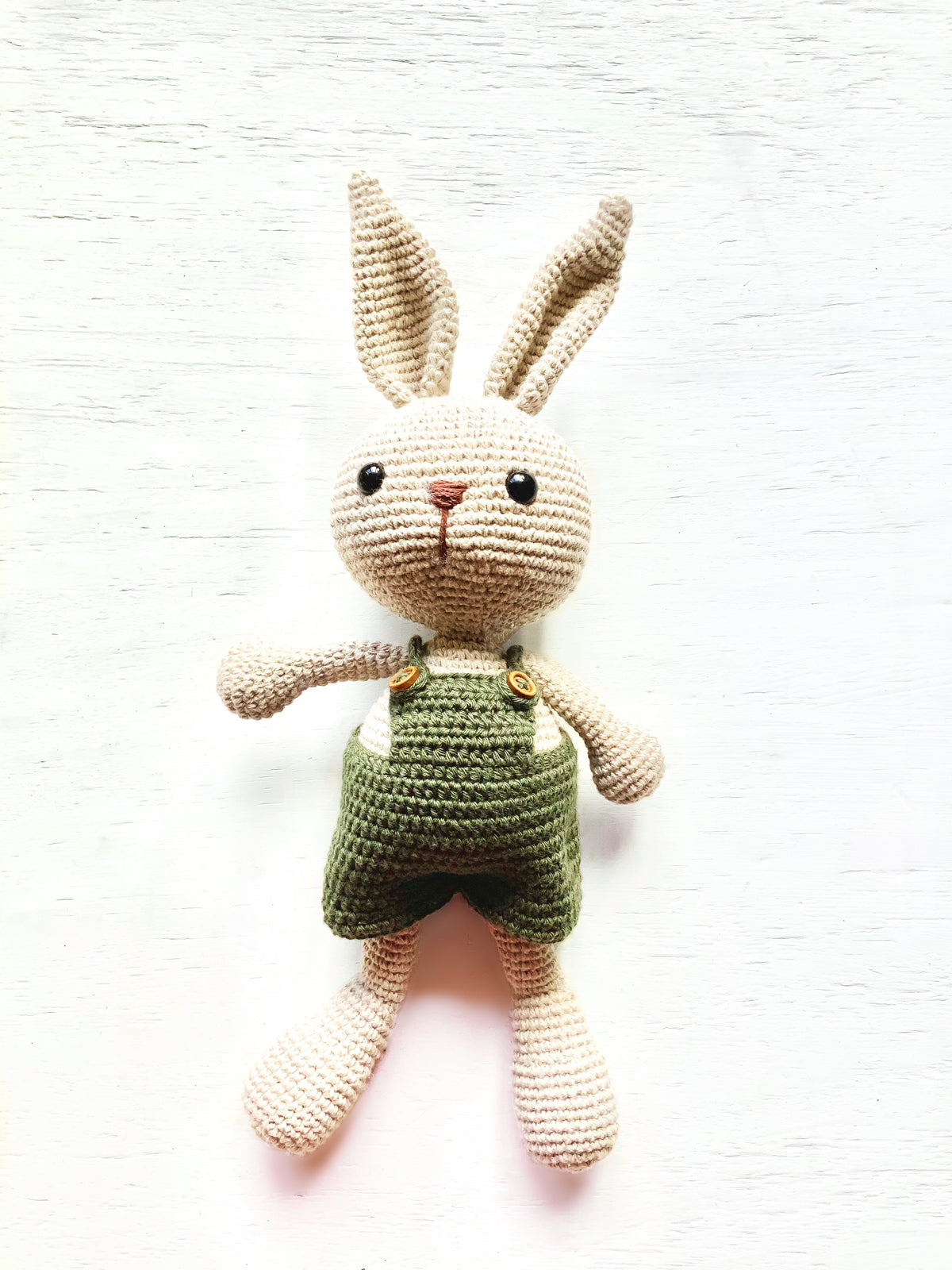 Bobblehead Bunny with Jumpsuit Toy 3Stitches