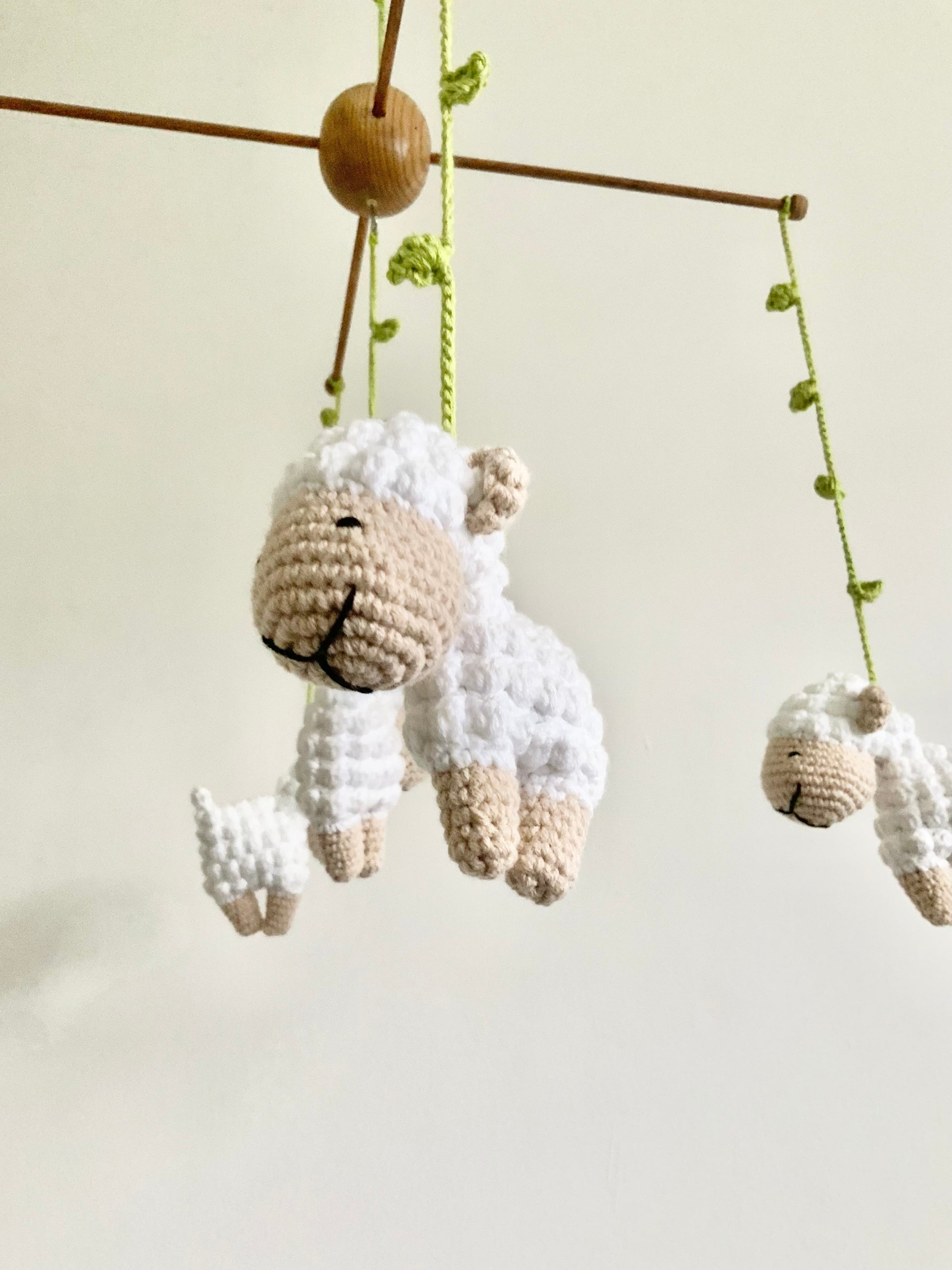 White Sheep Mobile Toy 3Stitches   