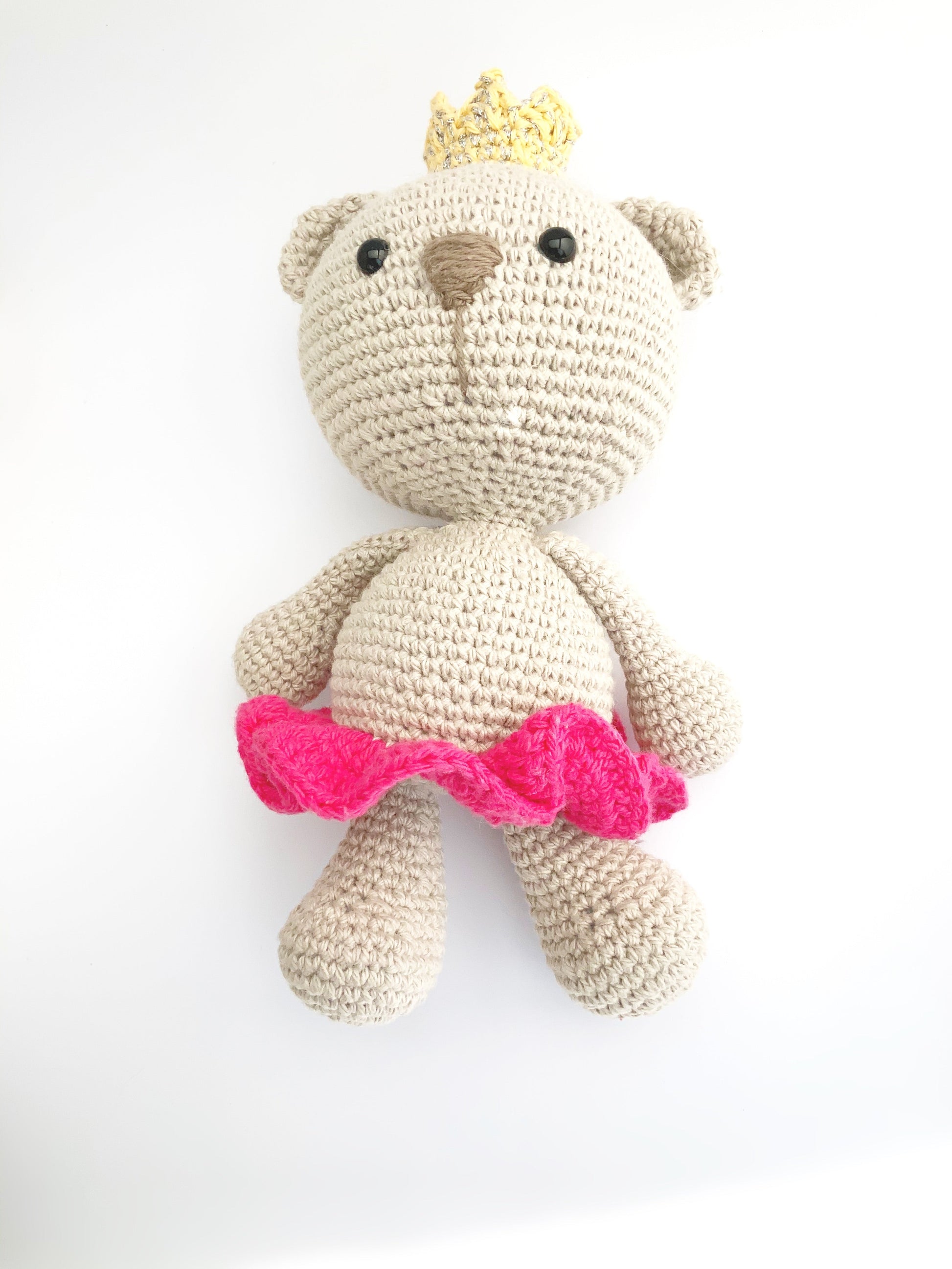 Princess Bobblehead Bear Bear 3Stitches Hot Pink Skirt  