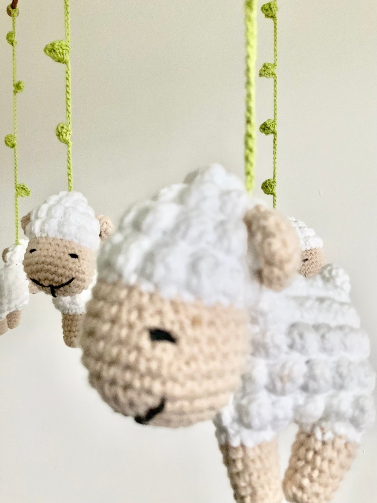 White Sheep Mobile Toy 3Stitches   