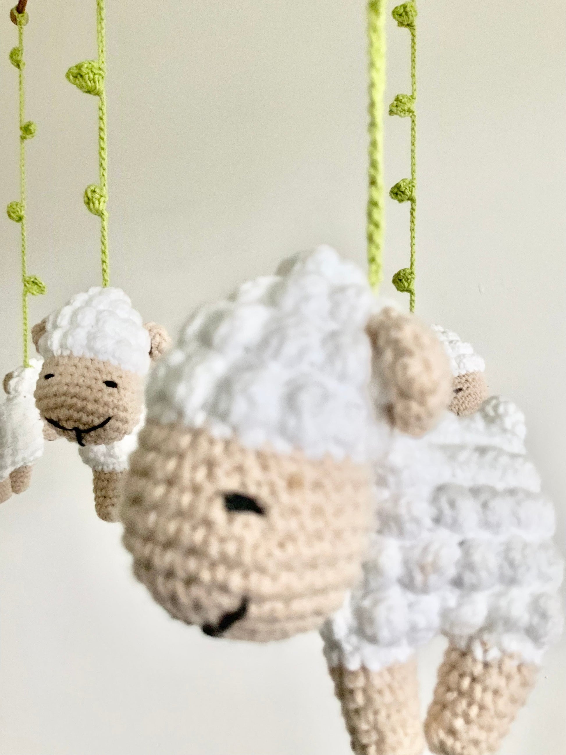 White Sheep Mobile Toy 3Stitches   