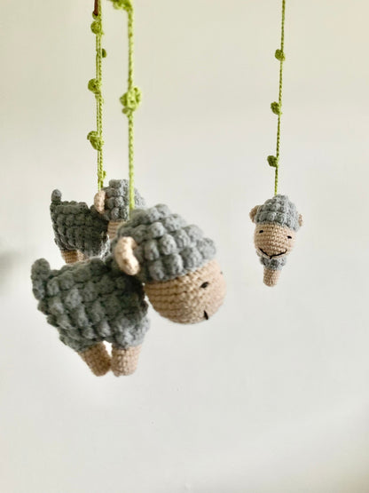 Grey Sheep Mobile Toy 3Stitches   